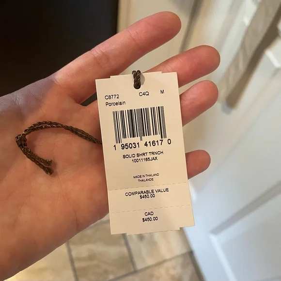 GORGEOUS Coach Short Trench, NWT, Porcelain, Size Medium - Picture 8 of 10